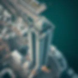 Aerial view of Port Saeed Building showcasing its architectural design