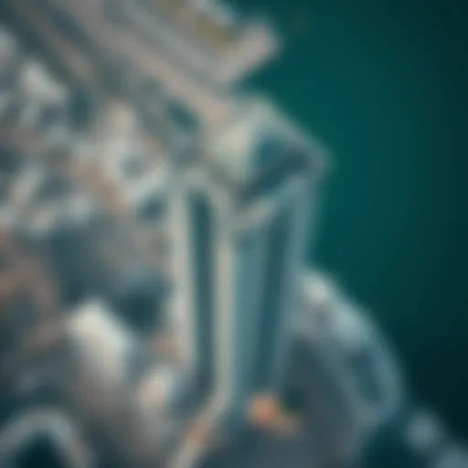 Aerial view of Port Saeed Building showcasing its architectural design