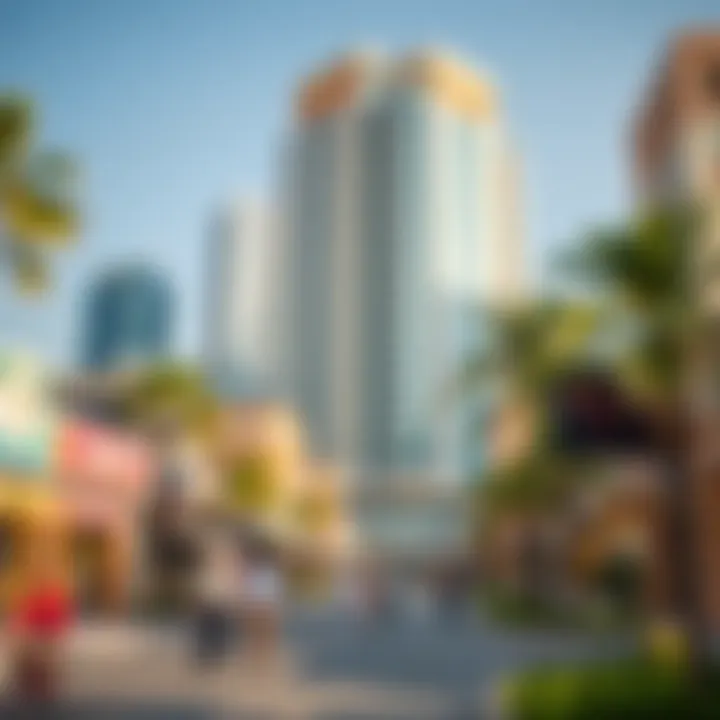 Surrounding area of Port Saeed Building depicting vibrant urban life