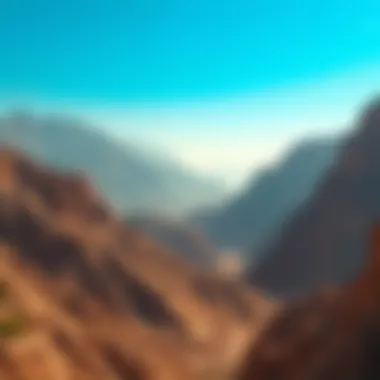 Breathtaking Hatta Mountains Landscape Magnificent view of the Hatta Mountains