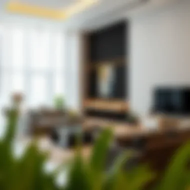 Stylish Living Space in Al Qusais Modern flat interior showcasing stylish design in Al Qusais