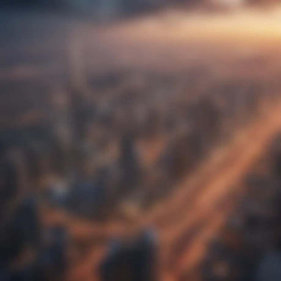 Aerial view of Dubai's skyline with real estate developments