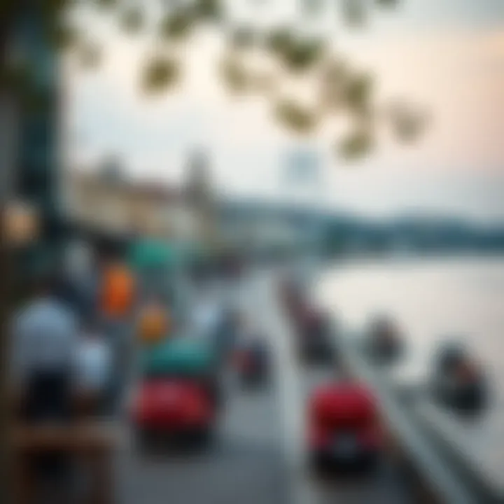 Urban Vibrancy Along the Danube Vibrant urban life by the Danube River