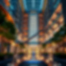 Stunning architectural design of the West Tower showcasing modern aesthetics