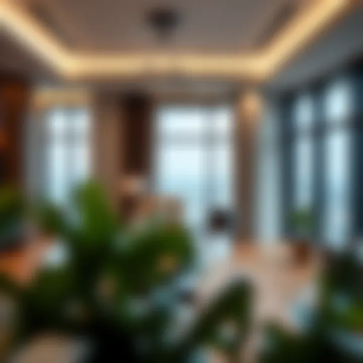 Interior features of the West Tower emphasizing luxury and comfort