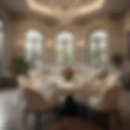 Elegant dining setting showcasing exquisite table arrangements