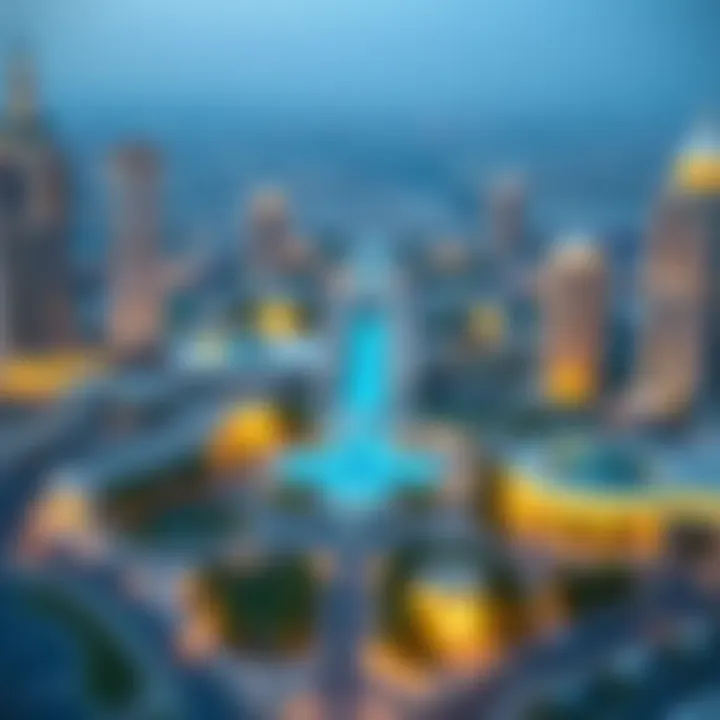 Conceptual Layout of Tilal City Conceptual layout of the Tilal City project highlighting key features