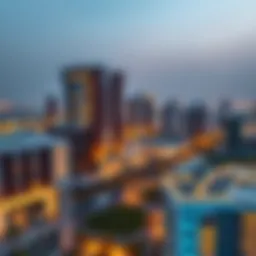 Panoramic view of Tilal City Sharjah showcasing modern architecture