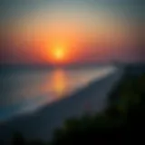 A stunning view of Umm Suqeim Beach at sunset