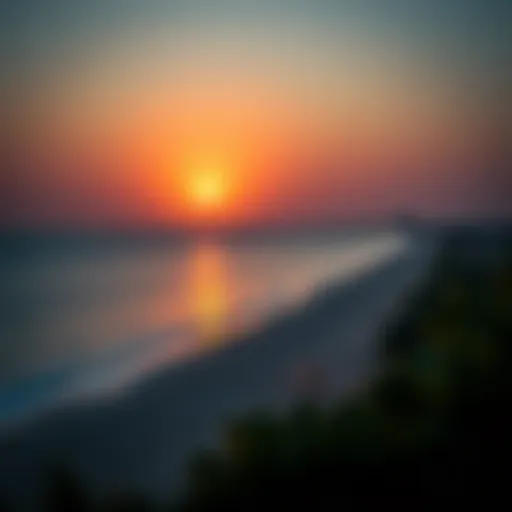 A stunning view of Umm Suqeim Beach at sunset