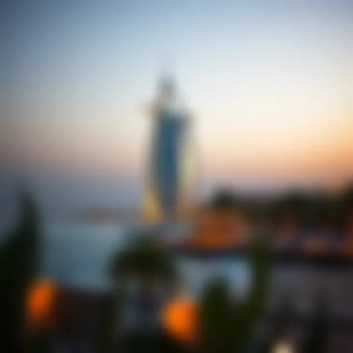 Burj Al Arab in Umm Suqeim The iconic Burj Al Arab standing majestically in Umm Suqeim