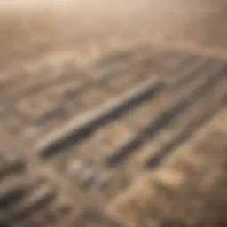 Aerial view of Al Quoz showcasing warehouse complexes