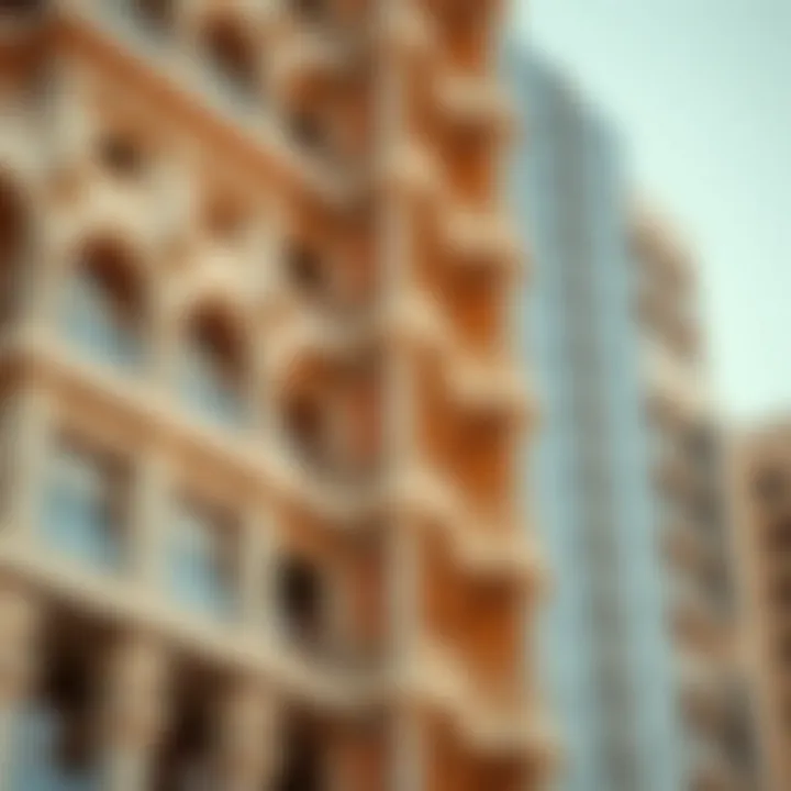 Intricate Architectural Design of Westbury Tower Close-up of architectural details of Westbury Tower