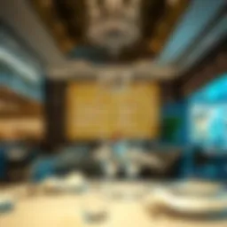 Exquisite dining setting at Galleria Mall