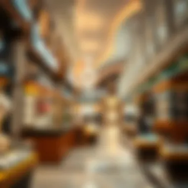 Vibrant shops showcasing exquisite jewelry