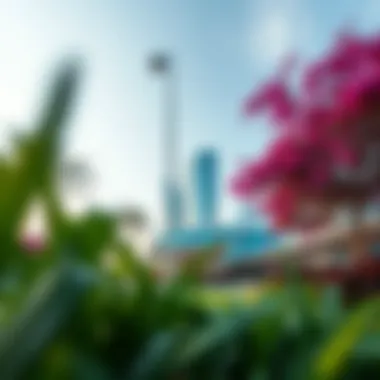 Lush surroundings and amenities near the HDS Business Center