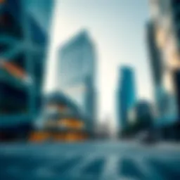 Dynamic view of HDS Business Center showcasing its modern architecture