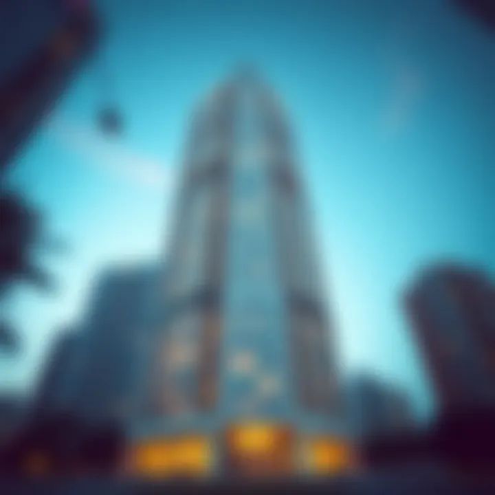 Stunning architectural facade of Icon Tower 1