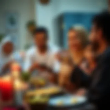 Togetherness: The Essence of Iftar Celebrations A family gathering joyfully breaking their fast