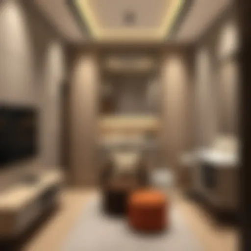 Modern maid room with sleek furniture and efficient layout