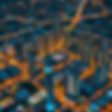 Aerial perspective of Jumeirah Lake Towers highlighting Cluster M