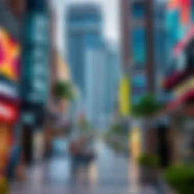 Vibrant commercial area within JLT Cluster Q, highlighting retail opportunities.