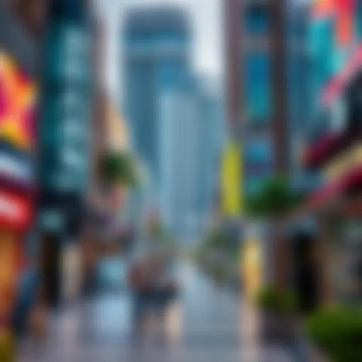 Vibrant commercial area within JLT Cluster Q, highlighting retail opportunities.