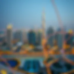 A panoramic view of Dubai's skyline showcasing iconic architecture