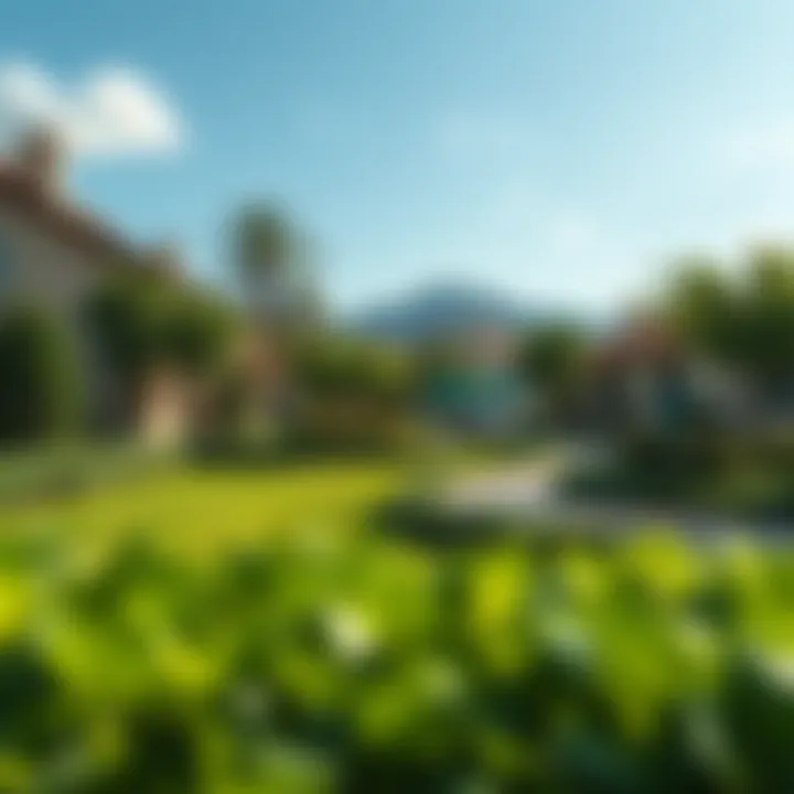 Lush green spaces in the community