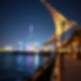 Scenic view of Mamzar Corniche with vibrant skyline