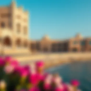 A panoramic view of Marsa Al Seef highlighting its architectural blend of tradition and modernity.