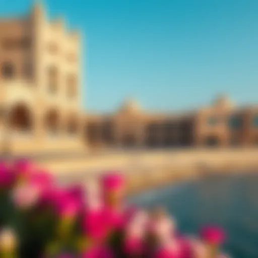 A panoramic view of Marsa Al Seef highlighting its architectural blend of tradition and modernity.
