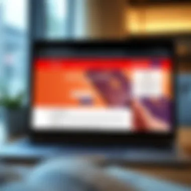 Accessing Government Portals for Visa Information An official government website on a laptop screen