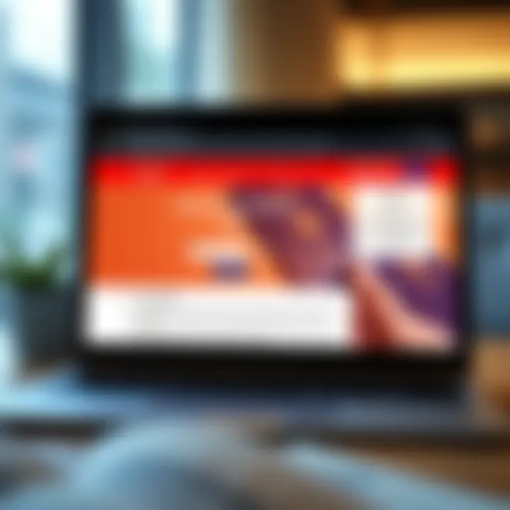 Accessing Government Portals for Visa Information An official government website on a laptop screen