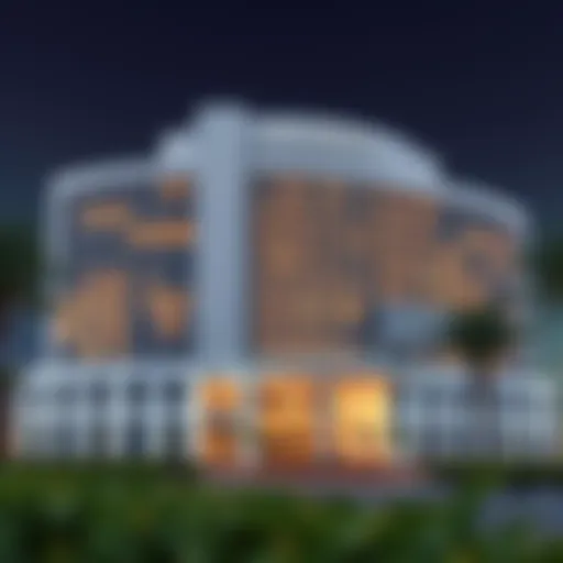 Exterior view of Millennium Al Barsha Hotel showcasing its modern architecture