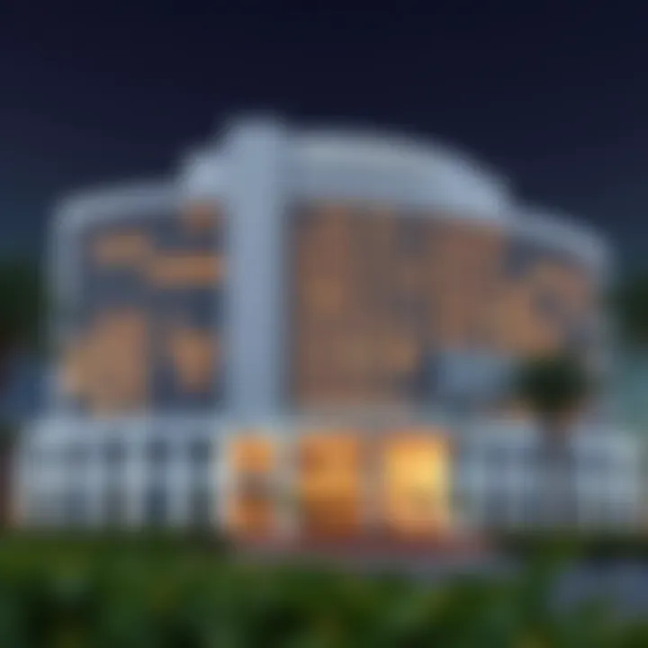 Exterior view of Millennium Al Barsha Hotel showcasing its modern architecture