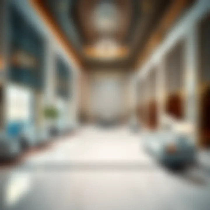 Luxurious lobby area with elegant design and furnishings