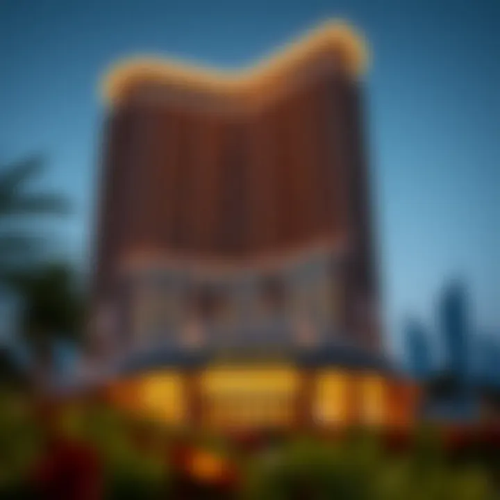 Architectural Elegance of Movenpick Jumeirah Lake Towers Stunning exterior view of Movenpick Jumeirah Lake Towers showcasing its architectural elegance