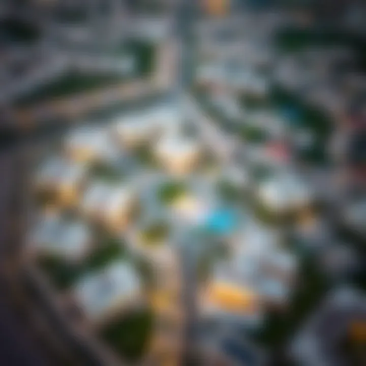 Aerial view of Nad Al Hamar showcasing residential properties