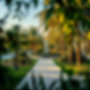 Serenity of Nature in Nad Al Sheba Lush greenery and landscaped pathways in Nad Al Sheba Gardens