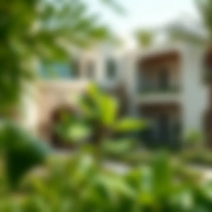 Architectural features blending with nature in Nad Al Sheba Mini Forest