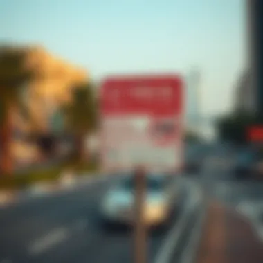 Signage indicating parking regulations