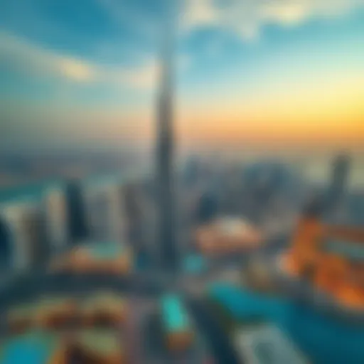 Aerial view of Dubai's iconic skyline showcasing luxury properties