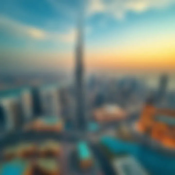 Aerial view of Dubai's iconic skyline showcasing luxury properties