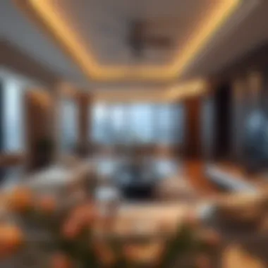 Interior of a modern apartment highlighting contemporary design features