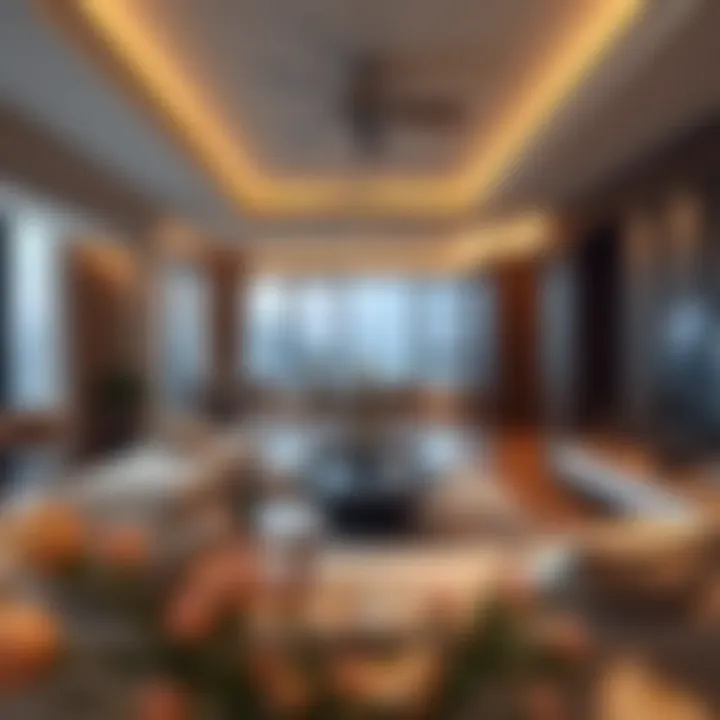 Interior of a modern apartment highlighting contemporary design features