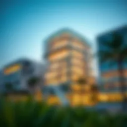 Modern architecture of Knowledge City in Dubai showcasing innovative design