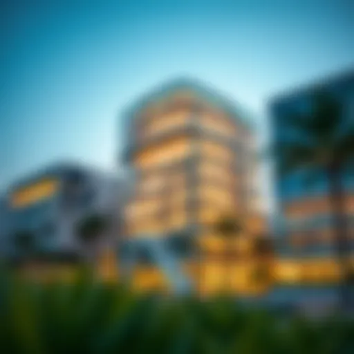 Modern architecture of Knowledge City in Dubai showcasing innovative design