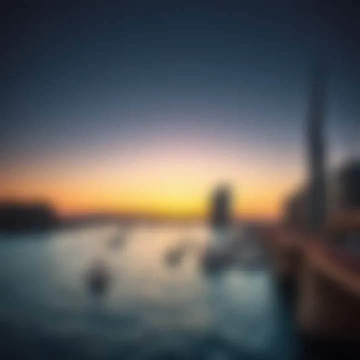 Stunning sunset over the Bosporus development at Dubai Marina