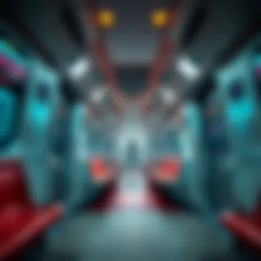 Interior view of a modern Dubai Metro train.